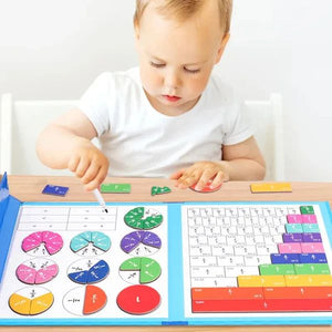 Puzzle con frazioni di libri magnetici per bambini