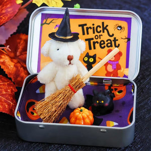 🎃🧸Scatola regalo con grazioso orsetto di Halloween🌟👻