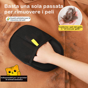 Guanti per la rimozione dei peli statici per animali domestici