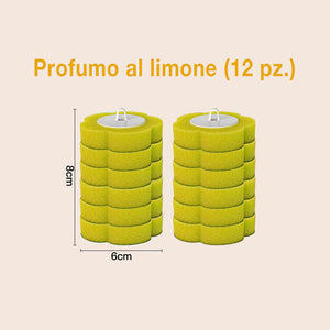 Spazzolino per WC monouso con testina in spugna