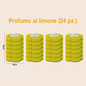 Spazzolino per WC monouso con testina in spugna