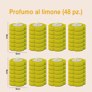 Spazzolino per WC monouso con testina in spugna