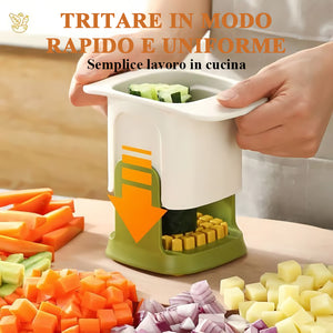 🎁Tritaverdure 2 in 1 per tagliare a cubetti e grattugiare