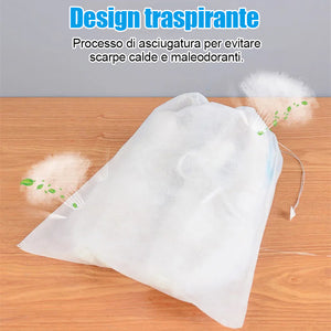 Borsa portascarpe borsa per scarpe in tessuto non tessuto con coulisse