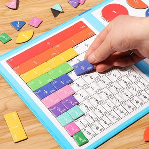 Puzzle con frazioni di libri magnetici per bambini