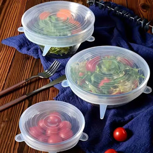 Coperchio elastico riutilizzabile in silicone per alimenti