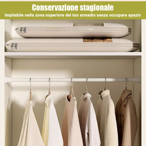 👕Tasca sospesa salvaspazio con cerniera autocomprimibile