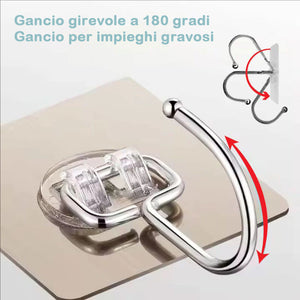 Ganci adesivi da parete resistenti - Montaggio senza chiodi per cucina, bagno e ufficio!