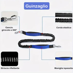 🔥Guinzaglio per cani a mani libere con custodia con cerniera