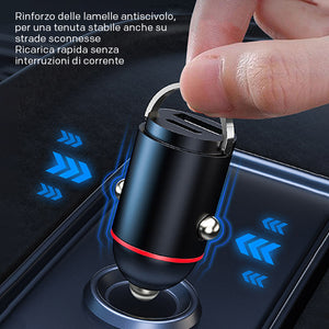 Caricabatterie rapido invisibile per auto (con anello di trazione in metallo)