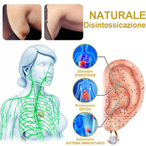 Orecchini per magnetoterapia linfatica al germanio