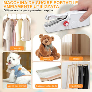 Mini macchina da cucire elettrica portatile