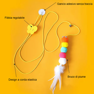 Giocattolo interattivo per gatti che rimbalza sulla porta