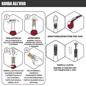 Set di cavatappi con pompa ad aria per rimuovere i tappi