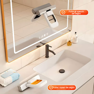 🧼Mini mocio pieghevole da tavolo – Mocio bagnato e asciutto