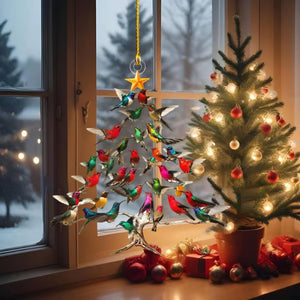 🔥🐦🎄Decorazione natalizia a forma di colibrì✨