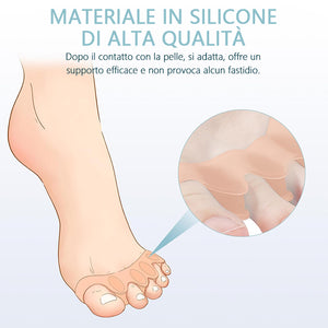 Cuscinetti in silicone per le dita dei piedi
