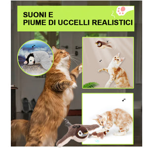 Giocattolo elettrico per gatti con ali battenti