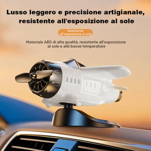Ornamenti rotanti a forma di aereo alimentati ad energia solare per accessori da cruscotto per interni auto