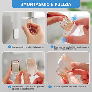 Scatola portaspazzolino antipolvere da 2 pezzi