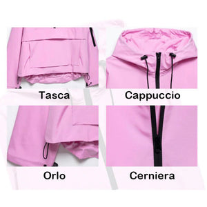 💦Giacca da donna tre in uno impermeabile, antipioggia, antivento e antifreddo