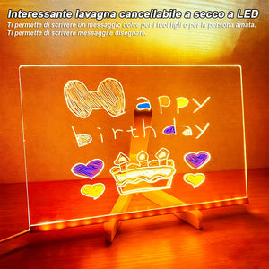 Set di lavagna da disegno trasparente luminosa cancellabile fai da te