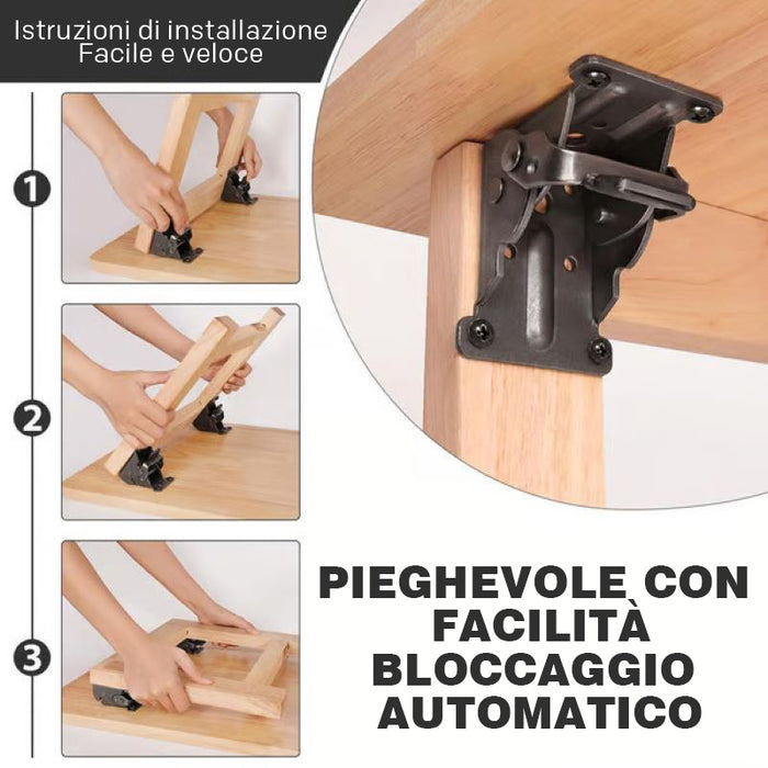 Staffe per gambe di tavoli pieghevoli ad alta resistenza con cerniere autobloccanti