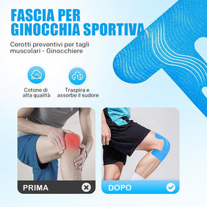 Nastro kinesiologico per ginocchia (4 pezzi)