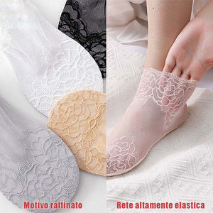 Calzini in pizzo alla moda da donna (3 paia)