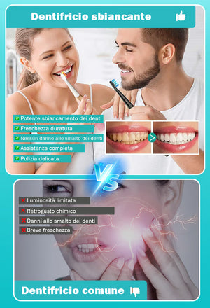 Dentifricio sbiancante colorato
