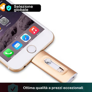 ⚡Unità flash 3 in 1, unità flash USB 3.0 portatile ad alta velocità, unità flash OTG con adattatore Type-C gratuito per telefoni Android/PC e altri dispositivi