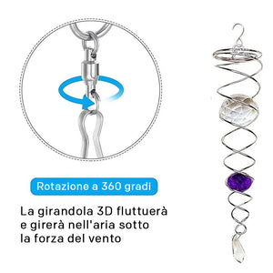 Cristalli a spirale Sacred Journey fatti a mano