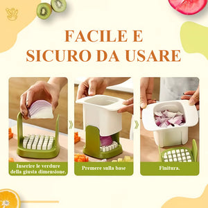🎁Tritaverdure 2 in 1 per tagliare a cubetti e grattugiare