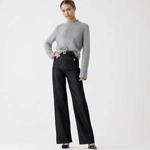 👖Pantaloni larghi a vita alta da donna