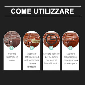 Unguento per la cura dei mobili in pelle
