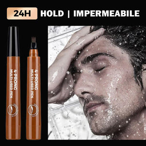 Matita per sopracciglia naturale waterproof a quattro punte ultra-fine