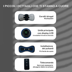 Mini massaggiatore portatile per spalle, collo e vita