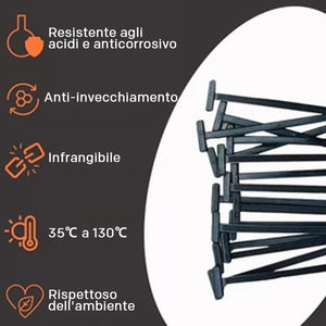 Fibbia universale per fascette stringicavo in nylon