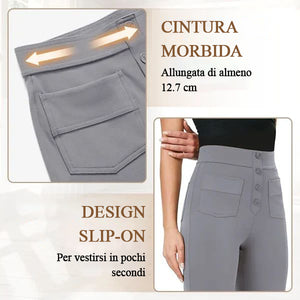 Pantaloni elasticizzati a vita alta