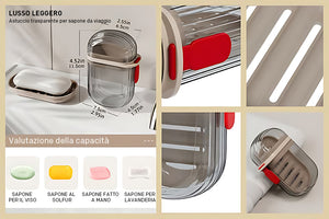 🔥Scatola porta sapone da viaggio
