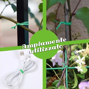 Fascette da giardino con filo di ferro e forbici