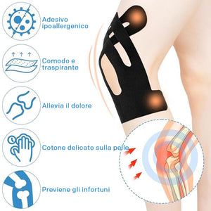 Nastro kinesiologico per ginocchia (4 pezzi)