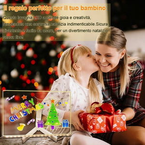 Set di lavagna da disegno trasparente luminosa cancellabile fai da te