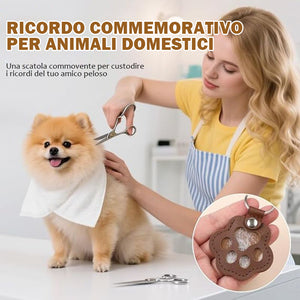 🐾Portachiavi in pelle a forma di zampa di animale domestico