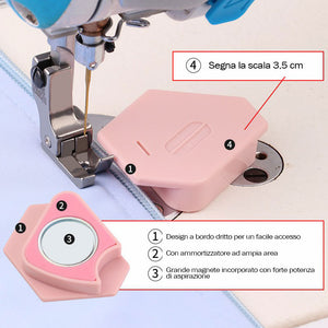 Posizionatore magnetico poligonale forte per macchine da cucire