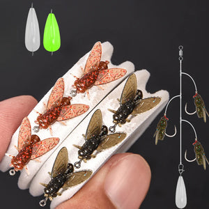 Set per la pesca a mosca artificiale con ami multipli