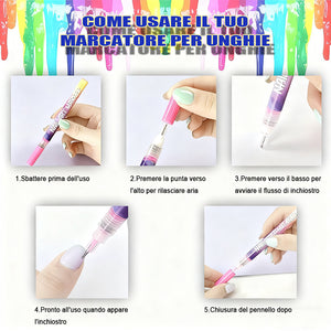 ⏳Set da 12 penne colorate per nail art🎨💅