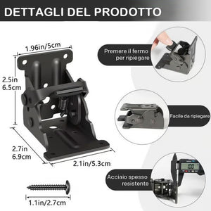 Staffe per gambe di tavoli pieghevoli ad alta resistenza con cerniere autobloccanti