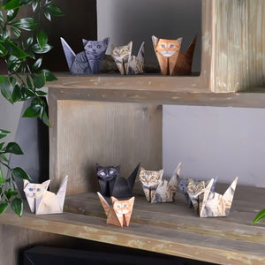 🐱 Gatti di carta pieghevoli in 5 minuti (50 pezzi): non servono colla o forbici