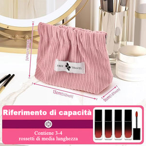 Borsa portaoggetti elastica in velluto a coste